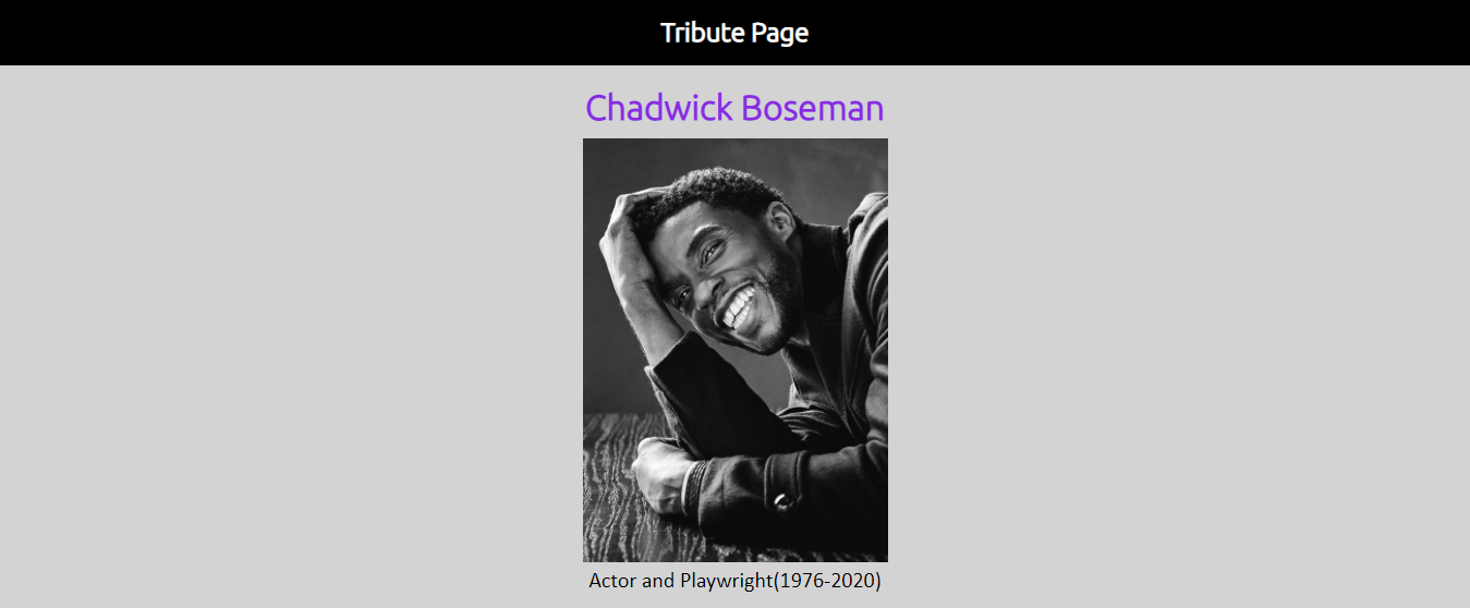 tribute Page